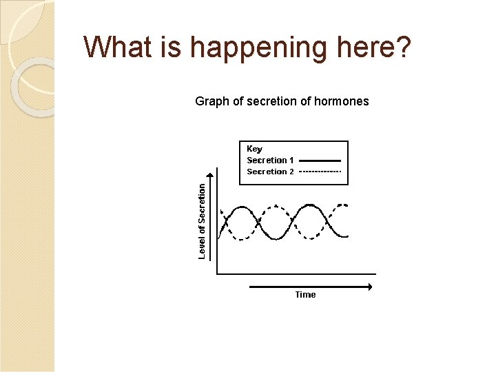 What is happening here? Graph of secretion of hormones 