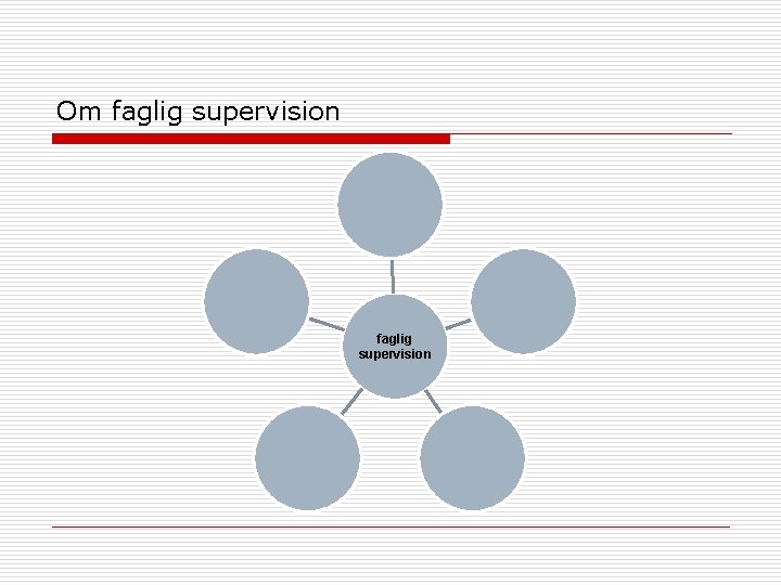 Om faglig supervision 