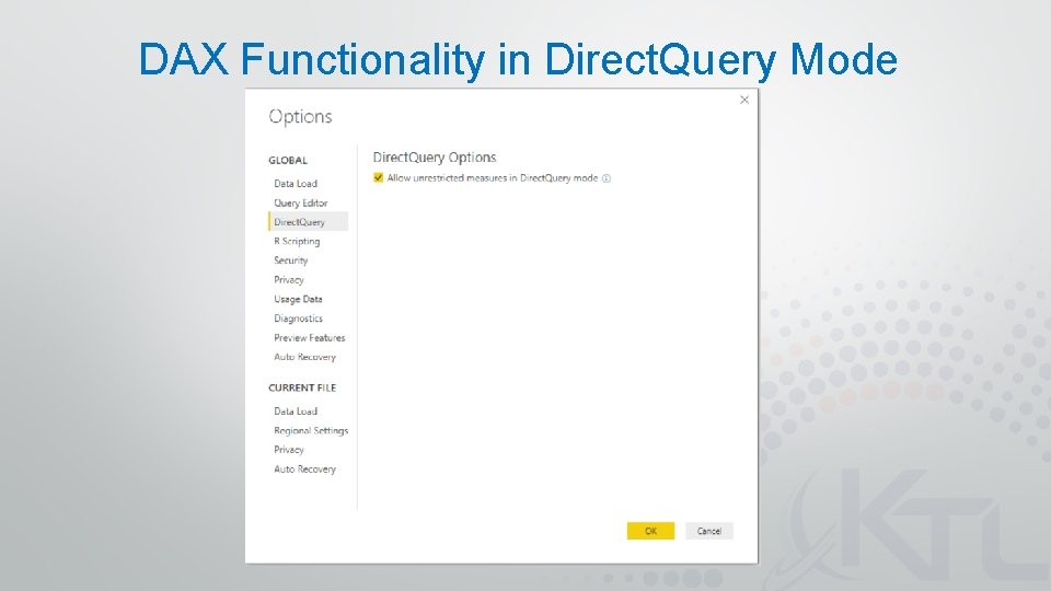 DAX Functionality in Direct. Query Mode 