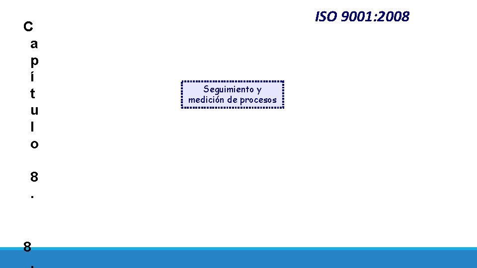 C a p í t u l o 8. 8 ISO 9001: 2008 Seguimiento