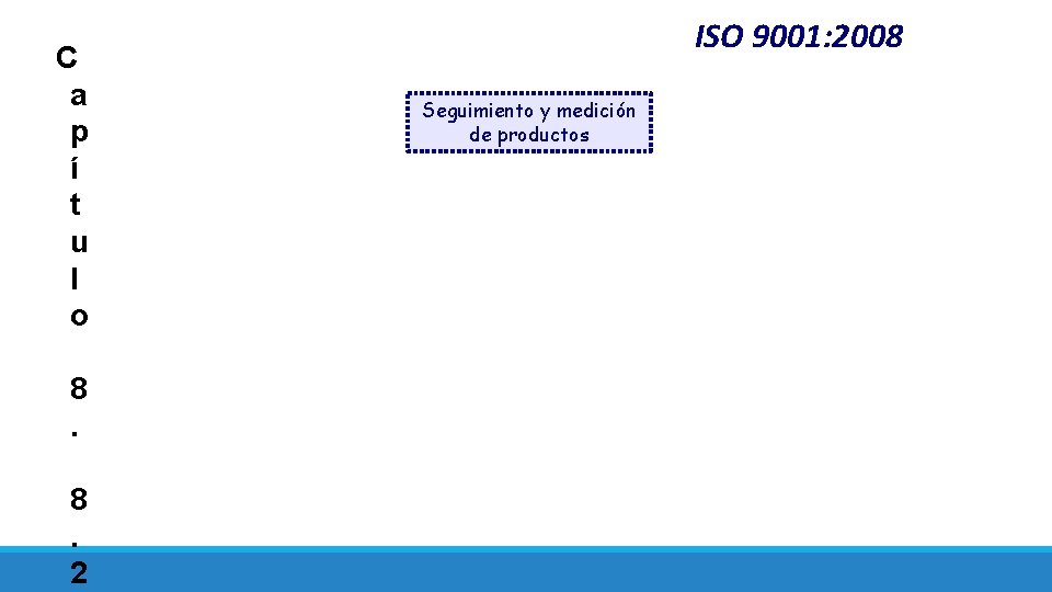 C a p í t u l o 8. 8. 2 ISO 9001: 2008