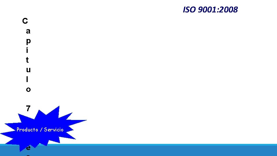 ISO 9001: 2008 C a p í t u l o 7. Producto /