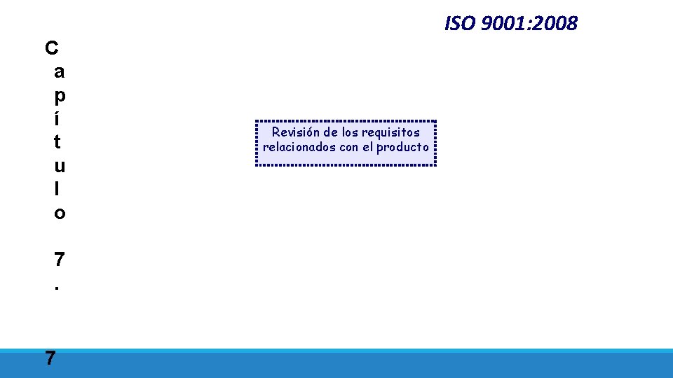 ISO 9001: 2008 C a p í t u l o 7. 7 Revisión