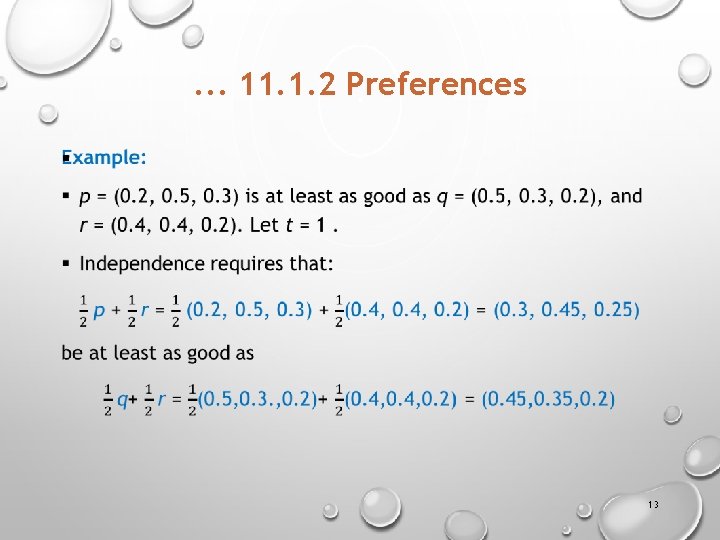 . . . 11. 1. 2 Preferences § 13 