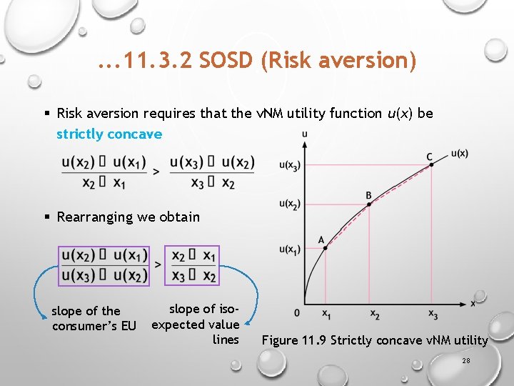 . . . 11. 3. 2 SOSD (Risk aversion) § Risk aversion requires that