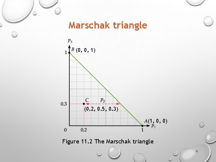 Marschak triangle (0, 0, 1) (0. 2, 0. 5, 0. 3) (1, 0, 0)