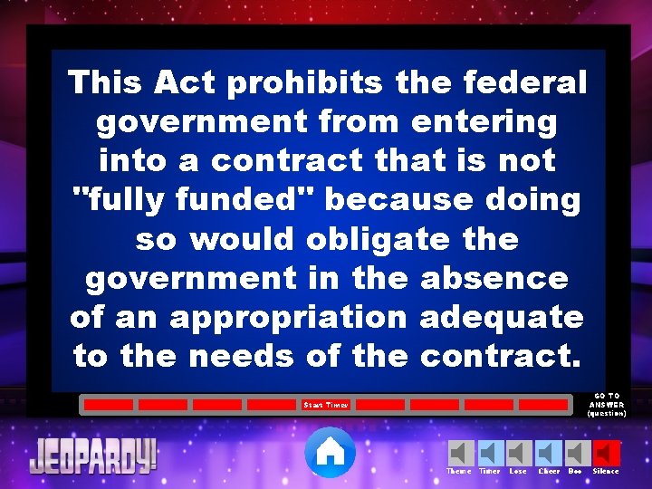 This Act prohibits the federal government from entering into a contract that is not