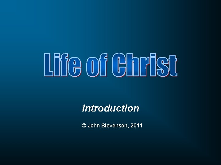 Introduction © John Stevenson, 2011 