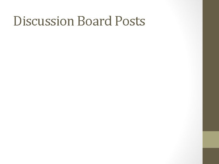 Discussion Board Posts 