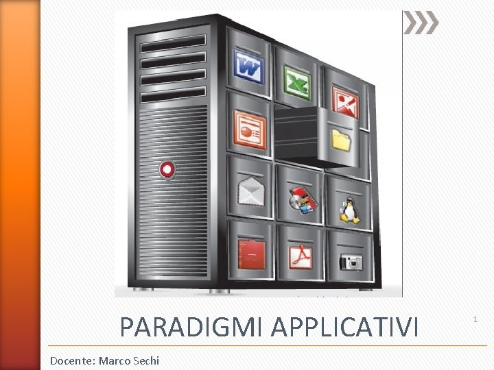 PARADIGMI APPLICATIVI Docente: Marco Sechi 1 