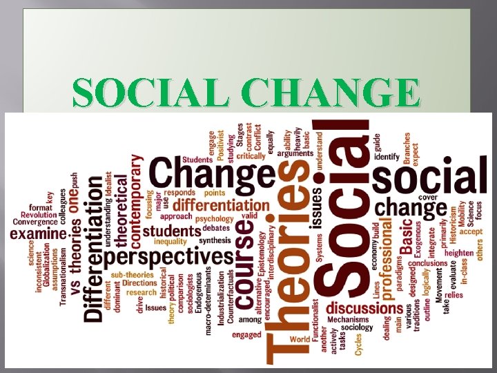 SOCIAL CHANGE 