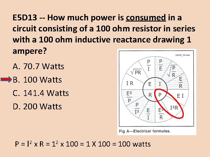 E 5 D 13 -- How much power is consumed in a circuit consisting