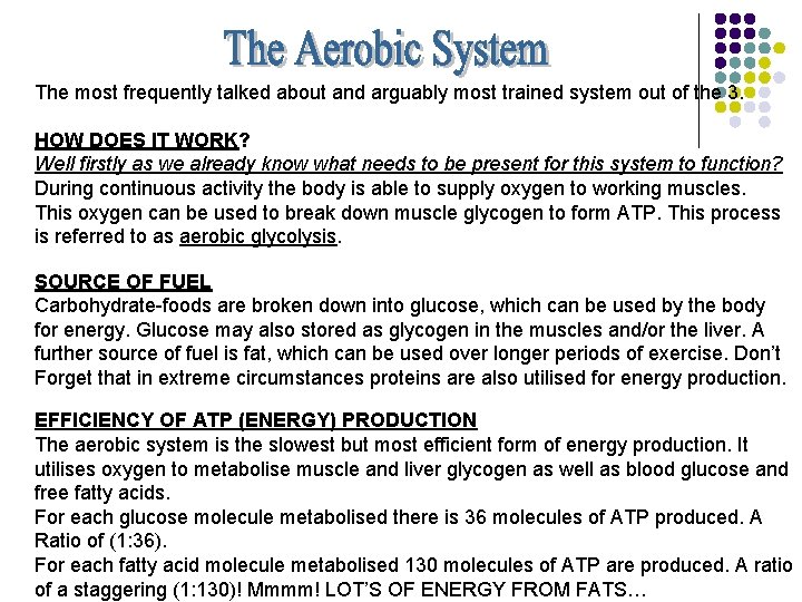 Energy Systems Of The Human Body The Human