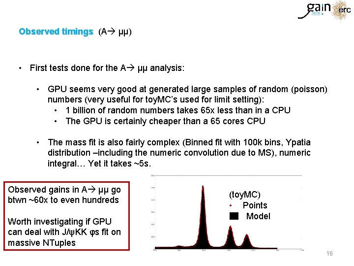 Observed timings (A μμ) • First tests done for the A μμ analysis: • Observed timings (A μμ) • First tests done for the A μμ analysis: •