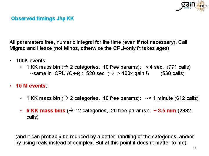Observed timings J/ψ KK All parameters free, numeric integral for the time (even if Observed timings J/ψ KK All parameters free, numeric integral for the time (even if