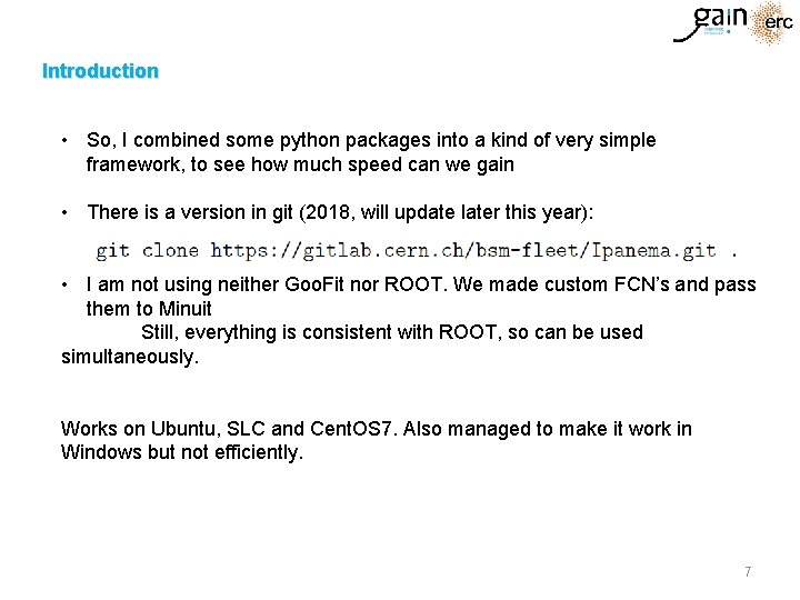 Introduction • So, I combined some python packages into a kind of very simple Introduction • So, I combined some python packages into a kind of very simple