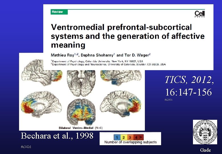 TICS, 2012, 16: 147 -156 #a 240 c Bechara et al. , 1998 #a