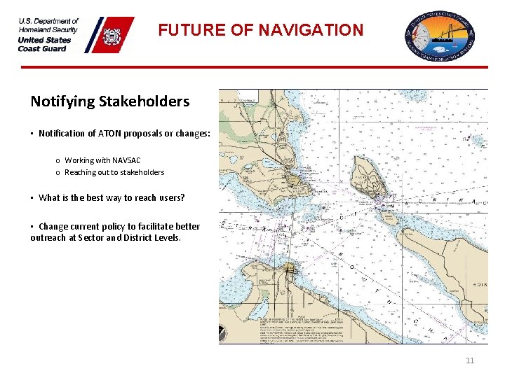 FUTURE OF NAVIGATION Notifying Stakeholders • Notification of ATON proposals or changes: o Working