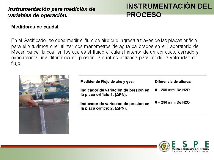 Instrumentación para medición de variables de operación. INSTRUMENTACIÓN DEL PROCESO Medidores de caudal. En Instrumentación para medición de variables de operación. INSTRUMENTACIÓN DEL PROCESO Medidores de caudal. En