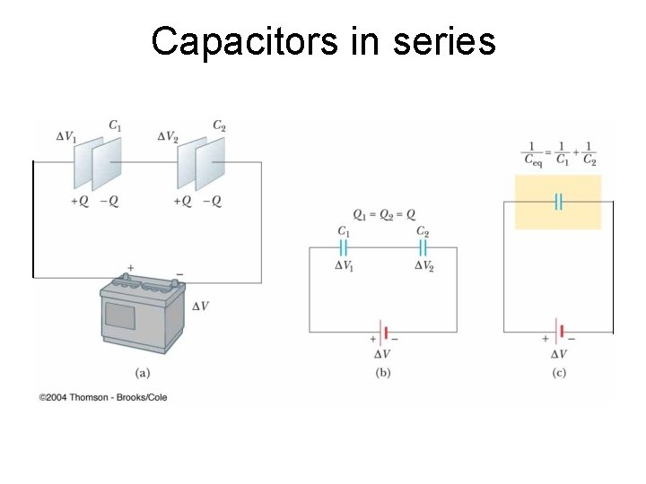 Capacitors in series 