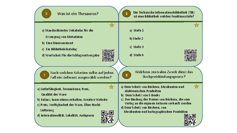 Was ist ein Thesaurus? 5 6 a) Stufe 1 a) Standardisiertes Vokabular für die