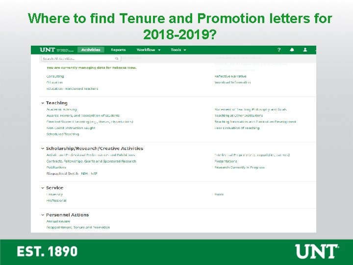 Where to find Tenure and Promotion letters for 2018 -2019? 