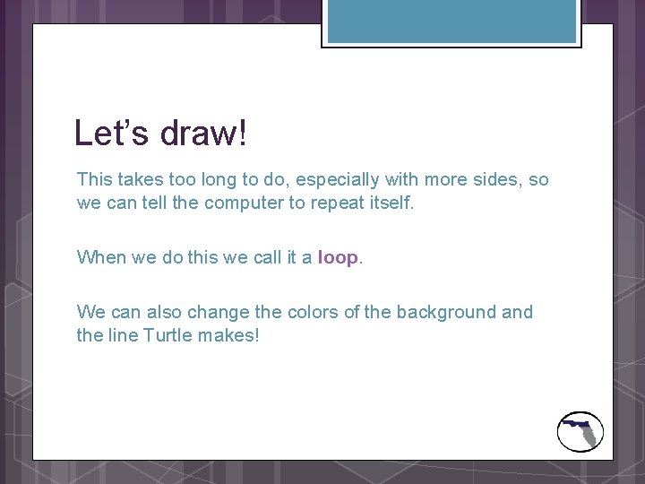 Let’s draw! This takes too long to do, especially with more sides, so we