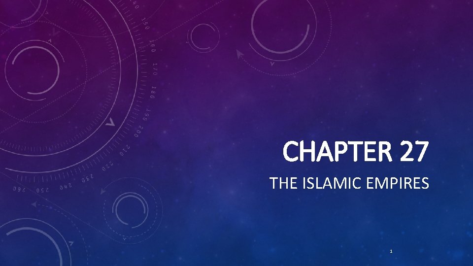 CHAPTER 27 THE ISLAMIC EMPIRES 1 