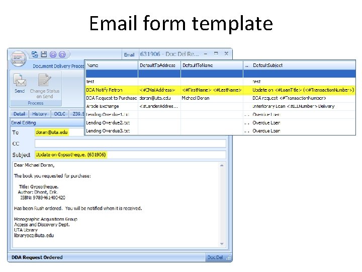 Email form template 