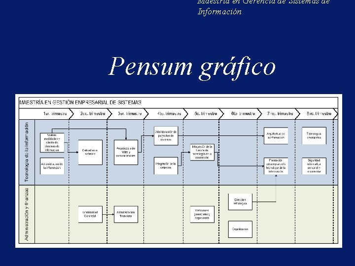 Maestría en Gerencia de Sistemas de Información Pensum gráfico 