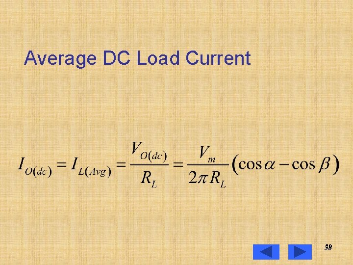 Average DC Load Current 58 58 