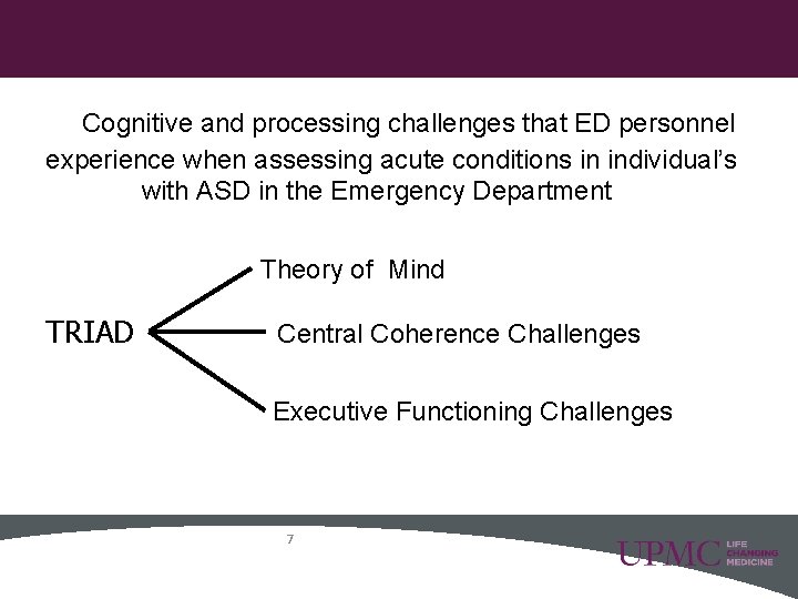 Cognitive and processing challenges that ED personnel experience when assessing acute conditions in individual’s Cognitive and processing challenges that ED personnel experience when assessing acute conditions in individual’s
