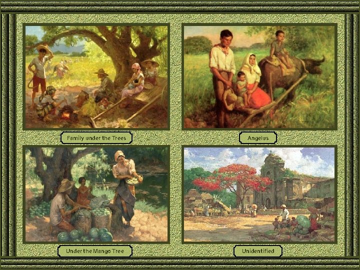 Family under the Trees Angelus Under the Mango Tree Unidentified 