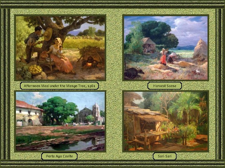 Afternoon Meal under the Mango Tree, 1961 Harvest Scene Porta Aga Cavite Sari-Sari 