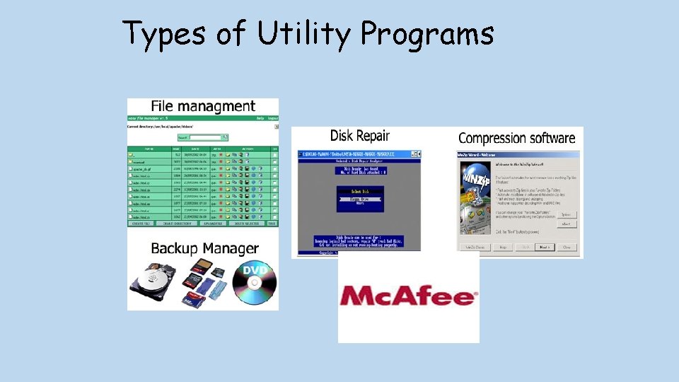 Types of Utility Programs 