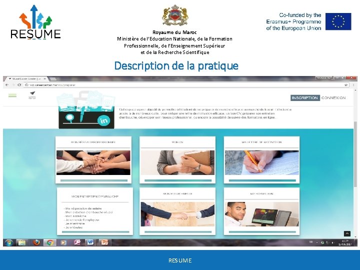Royaume du Maroc Ministère de l’Education Nationale, de la Formation Professionnelle, de l’Enseignement Supérieur