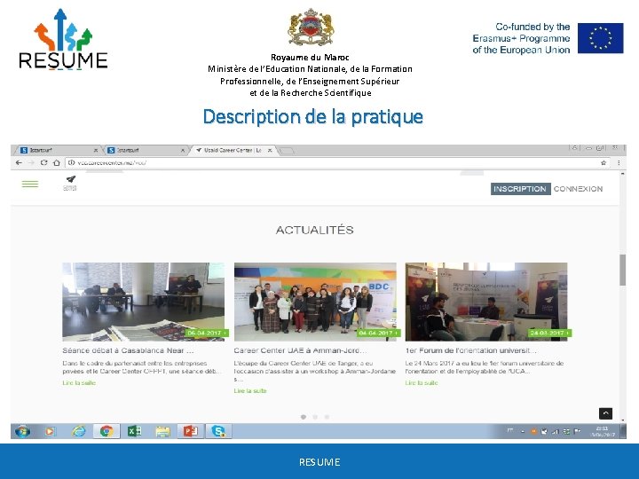 Royaume du Maroc Ministère de l’Education Nationale, de la Formation Professionnelle, de l’Enseignement Supérieur