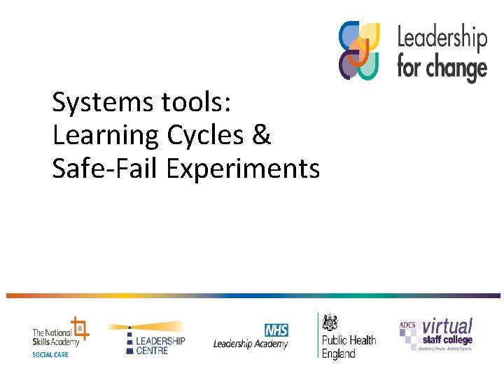 Systems tools: Learning Cycles & Safe-Fail Experiments 