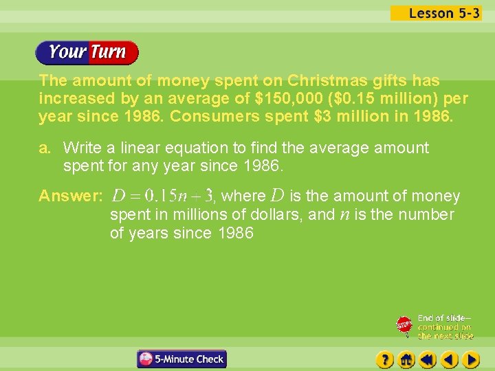 The amount of money spent on Christmas gifts has increased by an average of