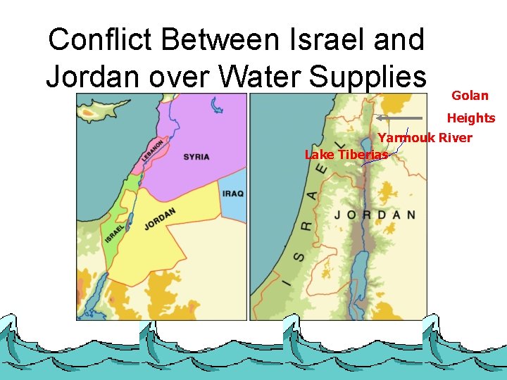 Conflict Between Israel and Jordan over Water Supplies Golan Heights Yarmouk River Lake Tiberias