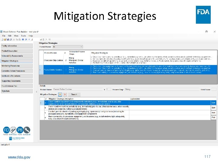 Mitigation Strategies www. fda. gov 117 