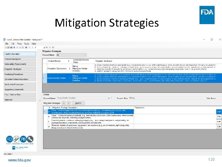 Mitigation Strategies www. fda. gov 120 Mitigation Strategies www. fda. gov 120