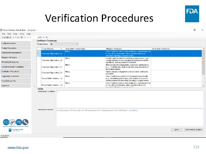 Verification Procedures www. fda. gov 123 Verification Procedures www. fda. gov 123