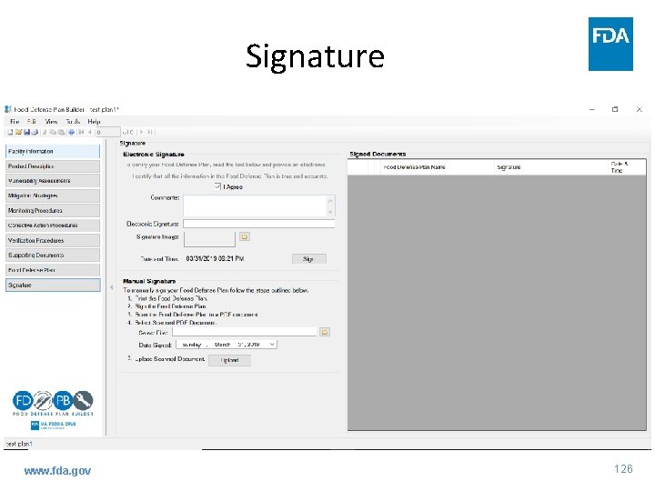 Signature www. fda. gov 126 Signature www. fda. gov 126
