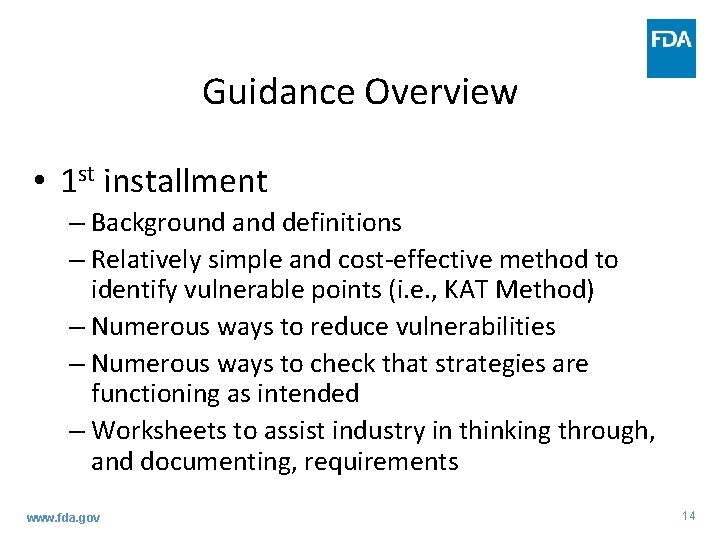 Guidance Overview • 1 st installment – Background and definitions – Relatively simple and Guidance Overview • 1 st installment – Background and definitions – Relatively simple and