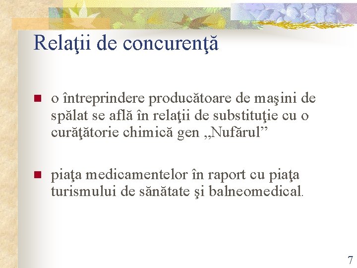 Relaţii de concurenţă n o întreprindere producătoare de maşini de spălat se află în