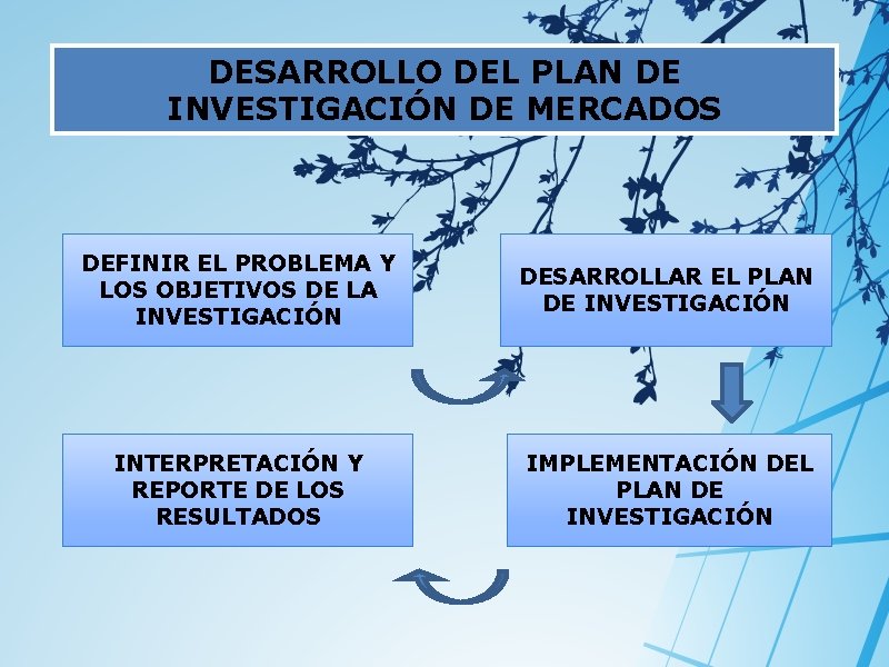 DESARROLLO DEL PLAN DE INVESTIGACIÓN DE MERCADOS DEFINIR EL PROBLEMA Y LOS OBJETIVOS DE