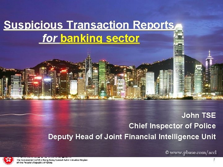 聯 合 財 富 情 報 組 Joint Financial Intelligence Unit Suspicious Transaction Reports