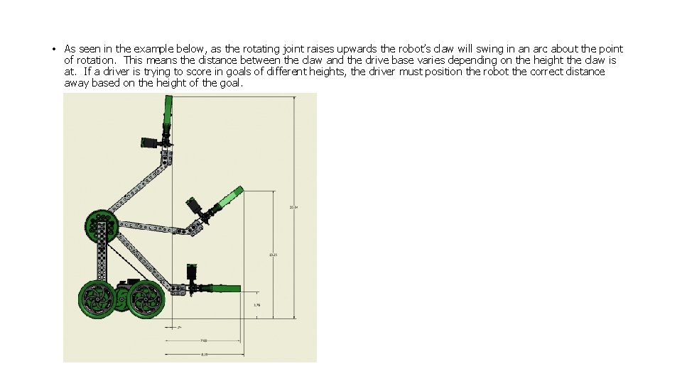  • As seen in the example below, as the rotating joint raises upwards