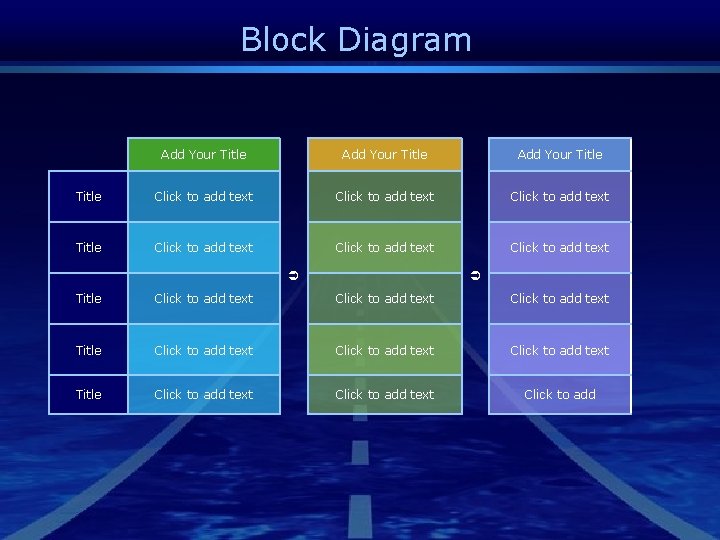 Block Diagram Add Your Title Click to add text Click to add text Title
